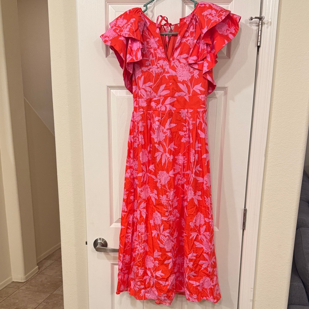 Sugarlips Vibrant Orange and Pink Dress